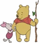 Disney Winnie Pooh Piglet Playing Xylophone Hiking With Sticks Adventure Bundle - Filled Embroidery Design - 5531
