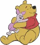 Disney Winnie Pooh And Piglet Side By Side Friendship Poses Companionship Bundle - Filled Embroidery Design - 5561