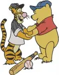Winnie The Pooh Tigger Piglet Christopher Robin Baseball And Beach Ball Fun - Filled Embroidery Design - 5621