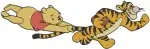 Winnie The Pooh And Tigger Playful Interactions Hugging And Carrying Poses - Filled Embroidery Design - 5626