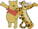 Winnie The Pooh And Tigger More Hugs And Playful Poses Tigger On Poohs Back - Filled Embroidery Design - 5631