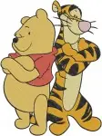 Winnie The Pooh And Tigger More Hugs And Playful Poses Tigger On Poohs Back - Filled Embroidery Design - 5633