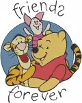 Winnie The Pooh Tigger Piglet Umbrella Shovel And Friends Forever Group Poses - Filled Embroidery Design - 5672