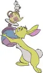 Winnie The Pooh - Rabbit The Organized Bunny - Rocking Chair Easter Eggs And Standing Poses - Hundred Acre Wood - Filled Embroidery Design - 5737