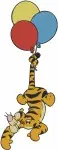Winnie The Pooh - Tigger Sports And Adventure Fun - Baseball Balloons Backpack Ball Poses - Hundred Acre Wood - Filled Embroidery Design - 5754