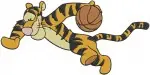 Winnie The Pooh - Tigger The Sporty Tiger - Basketball Badminton And Bouncing Fun Poses - Hundred Acre Wood - Filled Embroidery Design - 5757