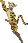 Winnie The Pooh - Tigger Gentle And Studious Fun - Birds Reading Glasses Py Hat Poses - Hundred Acre Wood - Filled Embroidery Design - 5764
