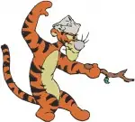Winnie The Pooh - Tigger Gardening And Butterfly Friend - Gentle Sitting And Playful Poses - Hundred Acre Wood - Filled Embroidery Design - 5773