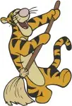 Winnie The Pooh - Tigger Gardening And Butterfly Friend - Gentle Sitting And Playful Poses - Hundred Acre Wood - Filled Embroidery Design - 5774