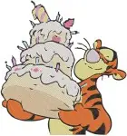 Winnie The Pooh - Tigger Birthday Fun And Balancing Acts - Bouncing With Joy Poses - Hundred Acre Wood - Filled Embroidery Design - 5781