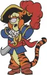 Winnie The Pooh - Tigger Pirate Musician And Pooh Pal - Accordion Pirate Costume Fun - Hundred Acre Wood - Filled Embroidery Design - 5787