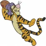Winnie The Pooh - Tigger Floral Fun And Honey Pot Bounce - Gentle And Energetic Tiger Poses - Hundred Acre Wood - Filled Embroidery Design - 5803