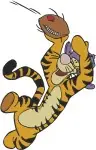 Winnie The Pooh - Tigger Floral Fun And Honey Pot Bounce - Gentle And Energetic Tiger Poses - Hundred Acre Wood - Filled Embroidery Design - 5804