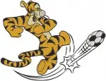 Winnie The Pooh - Tigger The Soccer Star Tiger - Dynamic Kicking And Playing Football Poses - Hundred Acre Wood - Filled Embroidery Design - 5807