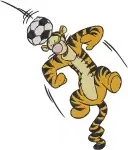 Winnie The Pooh - Tigger The Soccer Star Tiger - Dynamic Kicking And Playing Football Poses - Hundred Acre Wood - Filled Embroidery Design - 5808