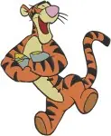 Winnie The Pooh - Tigger The Bouncy Tiger - Honey Pot Baseball And Joyful Poses - Hundred Acre Wood - Filled Embroidery Design - 5831