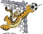 Winnie The Pooh - Tigger Winter Soccer Christmas Fun - Festive Tiger Poses Collection - Hundred Acre Wood - Filled Embroidery Design - 5847