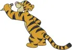 Winnie The Pooh - Tigger The Energetic Tiger - Playful Bouncing And Relaxed Lying Poses - Hundred Acre Wood - Filled Embroidery Design - 5859