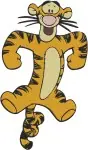Winnie The Pooh - Tigger The Energetic Tiger - Playful Bouncing And Relaxed Lying Poses - Hundred Acre Wood - Filled Embroidery Design - 5860