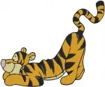 Disney Winnie Pooh Tigger Lying Down Relaxing Walking Playful Striped Tiger Collection - Filled Embroidery Design - 5869