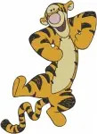 Disney Winnie Pooh Tigger Action Poses Leaping Bouncing Excited Tiger - Filled Embroidery Design - 5873