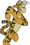 Disney Winnie Pooh Tigger Action Poses Leaping Bouncing Excited Tiger - Filled Embroidery Design - 5876