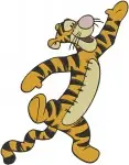 Disney Winnie Pooh Tigger Standing Bouncing On Tail Classic Tiger Character - Filled Embroidery Design - 5878