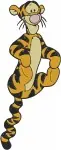 Disney Winnie Pooh Tigger Standing Bouncing On Tail Classic Tiger Character - Filled Embroidery Design - 5879