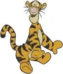Disney Winnie Pooh Tigger Sitting Lying Down Relaxed Happy Tiger Poses - Filled Embroidery Design - 5886