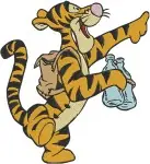 Disney Winnie Pooh Tigger With Basket Falling Leaf In Honey Pot Playful Set - Filled Embroidery Design - 5895