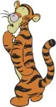 Disney Winnie Pooh Tigger Pouncing Action Sitting Up Playful Tiger Character Designs - Filled Embroidery Design - 5910