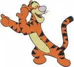 Disney Winnie Pooh Tigger Leaping Running Bouncing Full Of Energy Tiger - Filled Embroidery Design - 5914