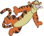 Disney Winnie Pooh Tigger Leaping Running Bouncing Full Of Energy Tiger - Filled Embroidery Design - 5915