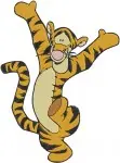 Disney Winnie Pooh Tigger Various Bouncing And Standing Poses Classic Tiger Bundle - Filled Embroidery Design - 5919