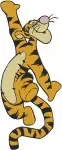 Disney Winnie Pooh Tigger Jumping High Flower On Tail Flying Happy Tiger Set - Filled Embroidery Design - 5923