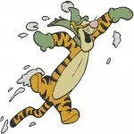 Disney Winnie Pooh Tigger Flying Kite Sitting Winter Hat Outdoor Fun - Filled Embroidery Design - 5931