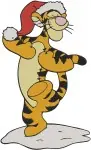 Disney Winnie Pooh Tigger Snow Winter Hat Pulling String Playful Cold Weather - Filled Embroidery Design - 5933