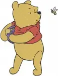 Disney Winnie Pooh Bear With Honey Pots Thinking About Honey Favorite Food Designs - Filled Embroidery Design - 5965