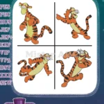 Disney Winnie Pooh Tigger Leaping Running Bouncing Full Of Energy Tiger - Filled Embroidery Design - Instant Download