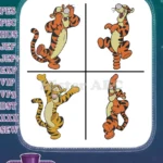 Disney Winnie Pooh Tigger Various Bouncing And Standing Poses Classic Tiger Bundle - Filled Embroidery Design - Instant Download