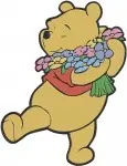 Winnie The Pooh Bear Honey Pots Flowers Daisies And Flower Basket Collection - Filled Embroidery Design - 6018