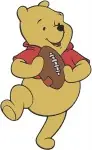Winnie The Pooh Bear With Honey Pot And As Farmer With Shovel Various Poses - Filled Embroidery Design - 6023