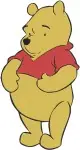 Winnie The Pooh Bear Eating Honey In Pajamas And With Honey On Face Poses - Filled Embroidery Design - 6082