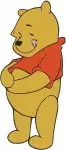 Winnie The Pooh Bear Various Classic Standing Sitting Waving And Dancing Poses - Filled Embroidery Design - 6111