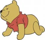 Winnie The Pooh Bear - Crawling Lying Down Small Standing Walking - Classic Pooh Bear Poses Collection - Filled Embroidery Design - 6115