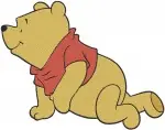 Winnie The Pooh Bear - Crawling Lying Down Small Standing Walking - Classic Pooh Bear Poses Collection - Filled Embroidery Design - 6116