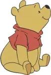 Winnie The Pooh Bear - Musketeer Pirate Honey Pot Sitting Standing - Adventure Time Pooh Bear Dress Up - Filled Embroidery Design - 6152