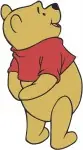 Winnie The Pooh Bear - Thoughtful Excited Sitting Happy Poses - Expressive Pooh Bear Collection - Filled Embroidery Design - 6159