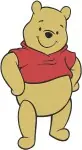 Winnie The Pooh Bear - Thoughtful Excited Sitting Happy Poses - Expressive Pooh Bear Collection - Filled Embroidery Design - 6161