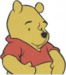 Winnie The Pooh Bear - Lying Thinking Sitting Sailor Costume Poses - Relaxing And Dress Up Fun In The Wood - Filled Embroidery Design - 6169
